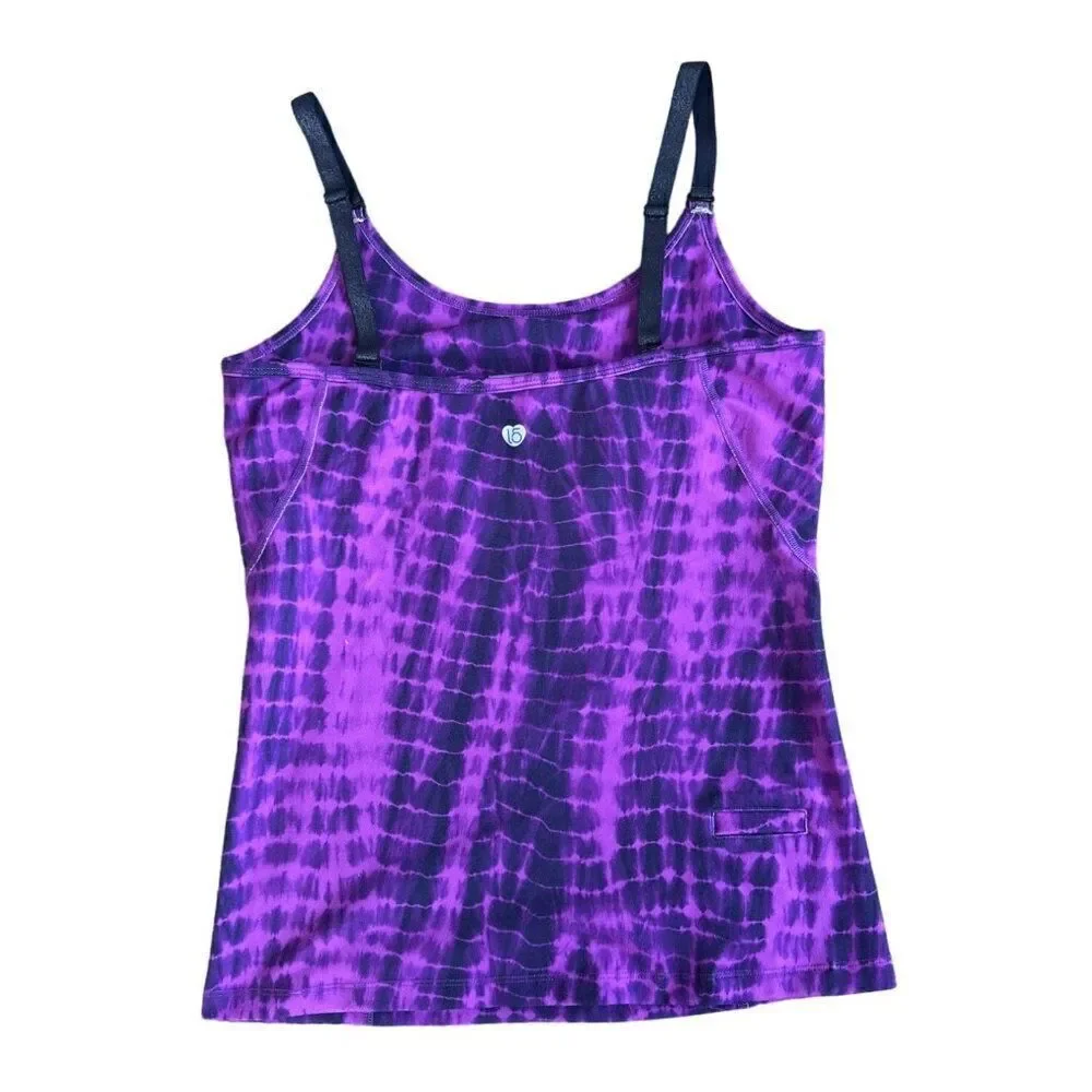 Athletic workout shirt  build in bra size medium in purple